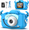 Goopow Kids Camera Toys for 3-8 Year Old Girls Boys,Children Digital Video Camcorder Camera with Cartoon Soft Cover, Best Chritmas Birthday Festival Gift for Kids - 32G SD Card Included