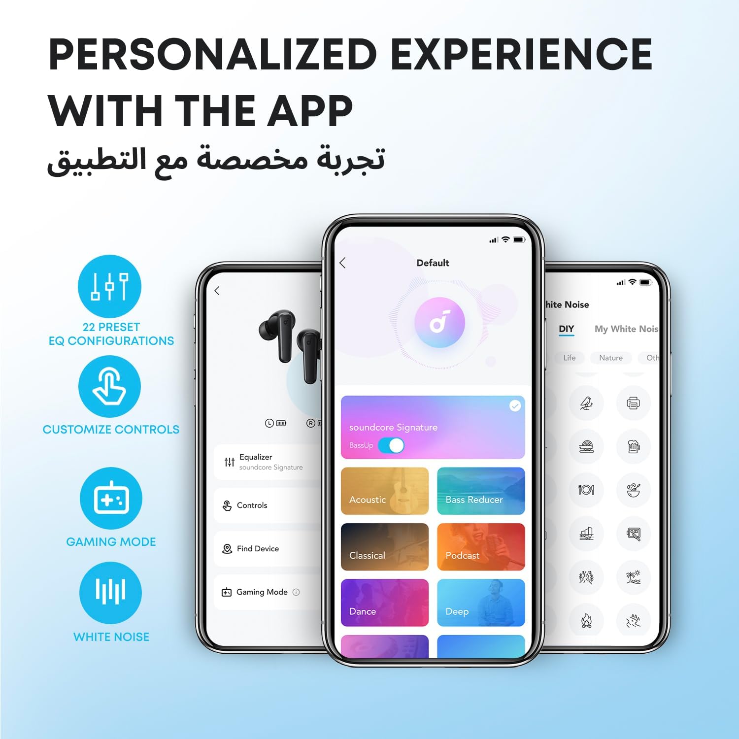 Soundcore by Anker P20i True Wireless Earbuds, soundcore P20i earbuds, true wireless earbuds, Bluetooth earbuds, bass earbuds, IPX5 waterproof earbuds, wireless earphones, in-ear headphones, AI call earbuds