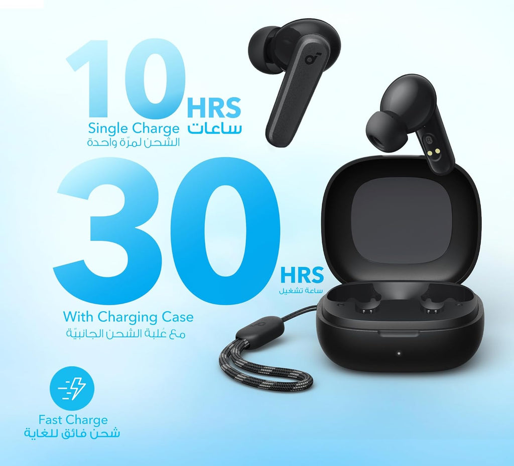 Soundcore by Anker P20i True Wireless Earbuds, soundcore P20i earbuds, true wireless earbuds, Bluetooth earbuds, bass earbuds, IPX5 waterproof earbuds, wireless earphones, in-ear headphones, AI call earbuds