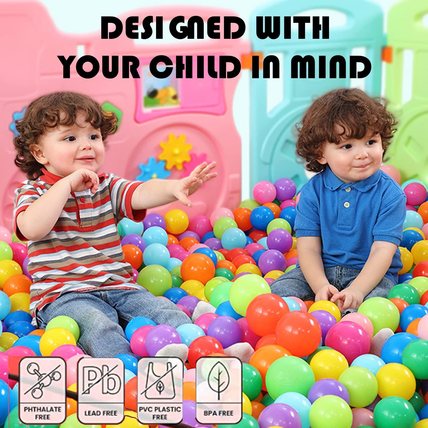 100 Pcs Colorful Fun Ocean Balls Soft Plastic Kids Tent Swimming Pool Toy Gift 8cm