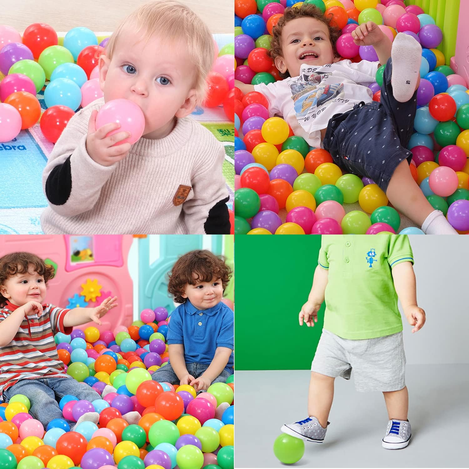 100 Pcs Colorful Fun Ocean Balls Soft Plastic Kids Tent Swimming Pool Toy Gift 8cm
